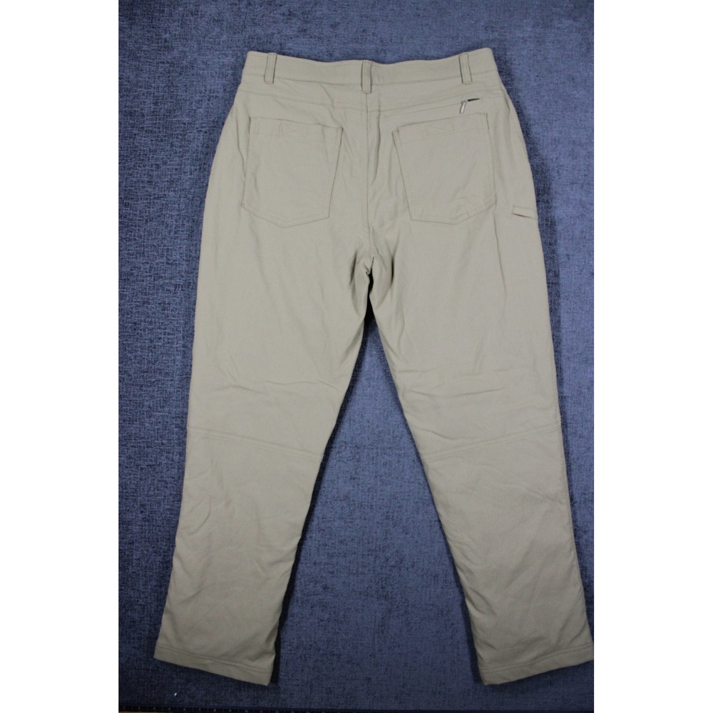 Gerry Mens Fleece Lined Adventure Pants Tan Khaki Hiking Utility 32x30 Stretch - Picture 7 of 11
